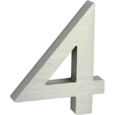 Hliníkové číslo 4 v „3D“ prevedení RN.100LV.4.AL.STR