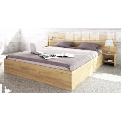 Bogdan Furniture I Спалня с нощни шкафчета Mod 2007, Орех адмирал