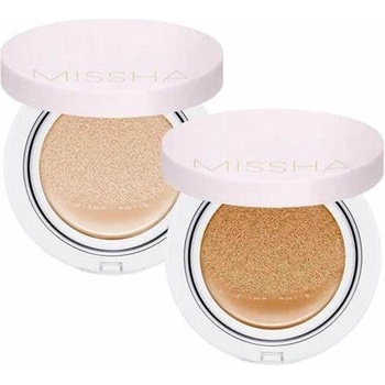 Missha Magic Cushion Cover Lasting SPF50+/PA+++ Ochranný make-up v houbičce 21 Neutral Light Beige 15 g