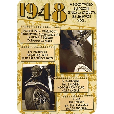 Blahopřaní 1948 - česky