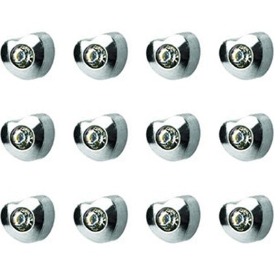 STUDEX Náušnice pro piercing sada 12 párů srdce R502W-4 stříbrná