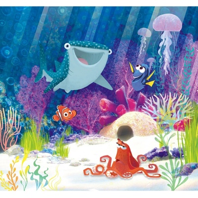 Komar Vliesová fototapeta Dory Aqua Party rozměry 300 x 280 cm