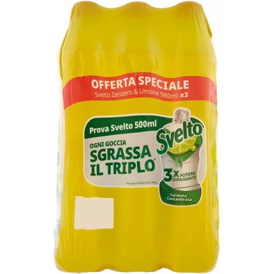 Svelto Zázvorový Prostriedok Na Umývanie Riadu 3 x 980 ml