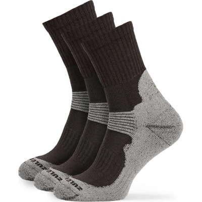 Zulu ponožky Merino Men 3 pack sivá / hnedá