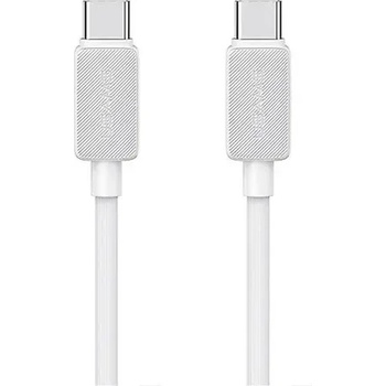 Image 1 of USAMS Кабел за бързо зареждане и данни USAMS US-SJ691Type-C To Type-C 60W, 1 метър, бял (SJ691USB02)