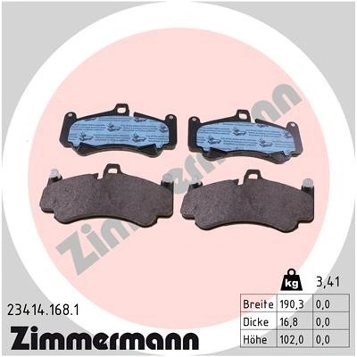 ZIMMERMANN Sada brzdových platničiek kotúčovej brzdy 234141681