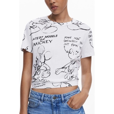 DESIGUAL Дамска тениска с къс ръкав desigual, Размер xs, Цвят Бяло (25wwtk03_bi1000)