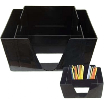 Image 1 of Пластмасов бар органайзер за салфетки и сламки черен 15 x 24 x 10, 5 см JW-BC2