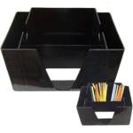  Пластмасов бар органайзер за салфетки и сламки черен 15 x 24 x 10, 5 см JW-BC2