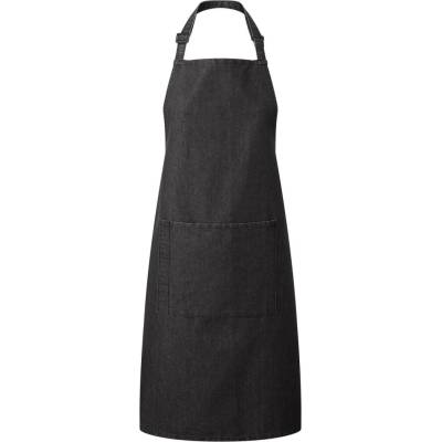 Premier Workwear Keprová pracovní zástěra s kapsou z kolekce Colours Collection černá denimová 72x86cm PW154