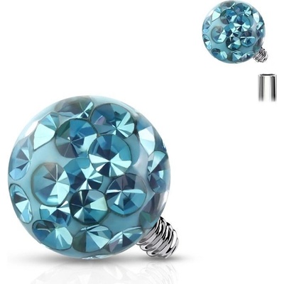 S4U Ozdobná kulička k dermálu TITAN, závit 1,6 mm, 5mm: tyrkysová TIT1121Q-05