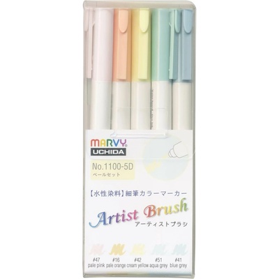 Marvy Artist Brush 1100 sada 5ks pale