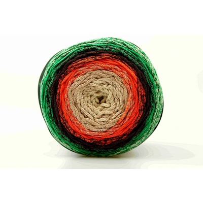 Chainy Cotton Cake ReTwisst 39 variace béžová, oranžová, zelená