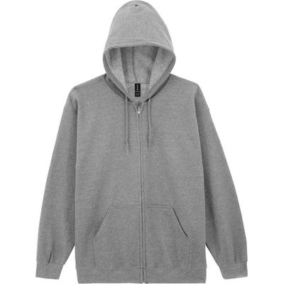 unisex mikina na zip HEAVY BLEND šedá