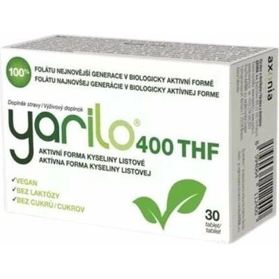 YARILO 400 THF aktívna forma kyseliny listovej 30 ks