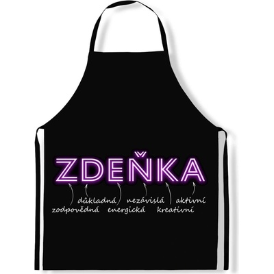Impar Zástěra Ženská jména NEON Zdeňka