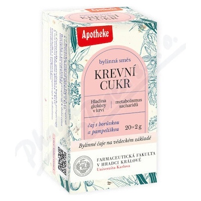 Apotheke Čaj Krvný cukor Farmaceutická fakulta 20 sáčkov