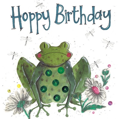 Přání s obálkou - Birthday frog - Alex Clark