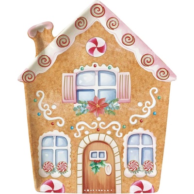 Easy Life Servírovací tanier Domček Sweet Christmas 21 x 25 cm