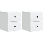 vidaXL Спален шкаф с монтаж на стена 2 бр. Бяло 34, 5 x 33 x 40 см (899146)