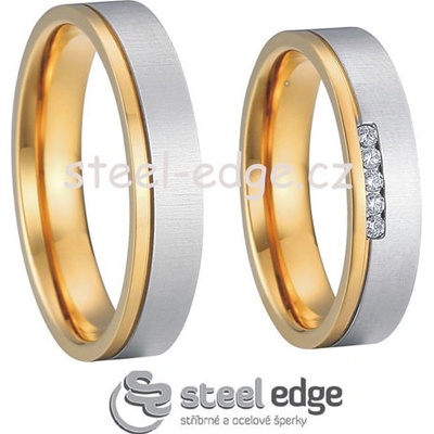 Steel Wedding Snubní prsteny chirurgická ocel SPPL004