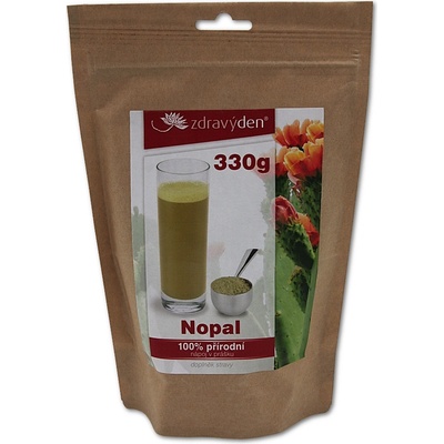 Zdravý den 100% přírodní Nopal prášek ze sušených kaktusových fíků 330 g