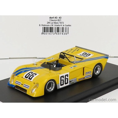 Trofeu Chevron B21 S4 Team Promoto Services Racing N 66 Le Mans 1973 B.robinson J.m.uriarte H.le Guellec Žlutá Modrá 1:43