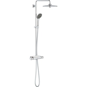 GROHE Vitalio Joy - Душ комплект 260 със стенен термостат и етажерка, хром 26403002 (26403002)