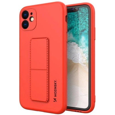 Wozinsky Калъф за телефон Wozinsky Kickstand Flexible Silicone със стойка за Xiaomi Redmi 10X 4G/ Xiaomi Redmi Note 9, червен (KXG0017184)