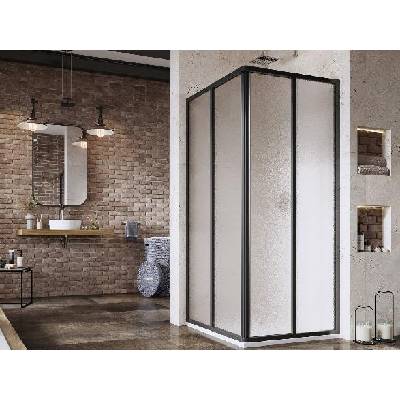 Ravak Supernova - Sprchový kút 90x90 cm, čierna/sklo Grape 14V703O2ZGS
