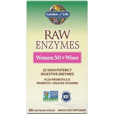 Garden of Life RAW Enzymes Women 50 & Wiser, 90 Veg Capsules