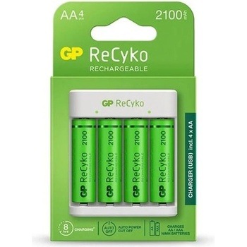 GP Batteries Зарядно устройство gp batteries e411, за батерии (стандарти) + aa/aaa (gp c e411 4aa 2100)