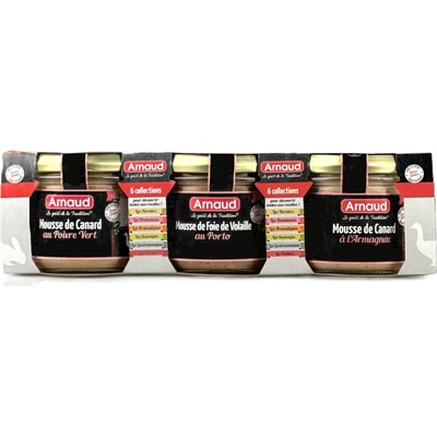 Arnaud paštiky pochůtkové trio, 3x90g