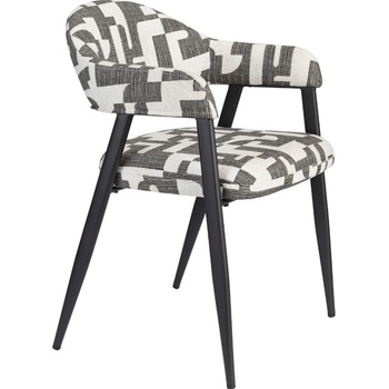 Dutchbone Miyo kov a polyester černobílá 1100613