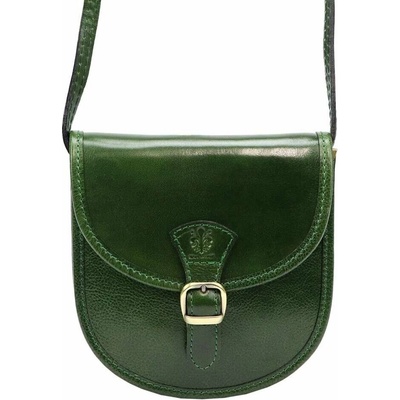 Zelená kožená kabelka Florence 134 Crossbody z prírodnej kože
