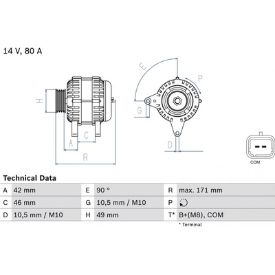 Alternátor BOSCH 0 986 082 740