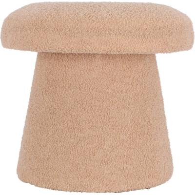 Home Styling Collection Kulatý čalouněný puf TEDDY ve tvaru houby boucle, 43 x 38 cm, béžová béžová