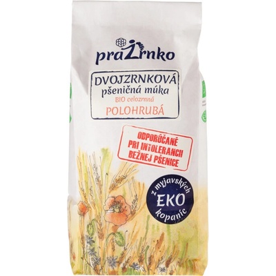 Prazrnko Dvojzrnková múka celozrnná polohrubá BIO 1 kg