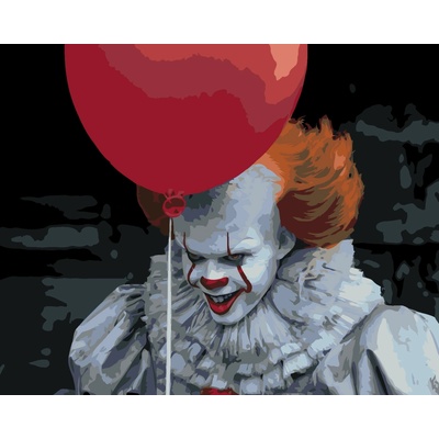 ZUTY Malování podle čísel PENNYWISE S BALÓNKEM TO Rozměr 40 x 50 cm Rámování vypnuté plátno na rám