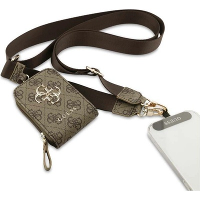 Guess Crossbody Popruh PU 4G Metal Logo + Peněženka Brown – Zboží Živě