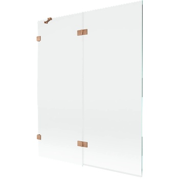 Mexen Lunar параван за вана 2-крилен ляв 140 x 150 см, прозрачен, четкан мед - 897-140-100-65-00-L (897-140-100-65-00-L)