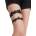 SuperLove Flirty Floral Lace Leg Garters 81281 Black