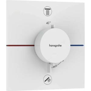 Hansgrohe ShowerSelect Comfort E 2-функционален термостатичен смесител за душ, матово бяло EN1717 (15578700)