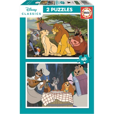 Educa 2x48 Disneyho zvieratká 40-99 dielov