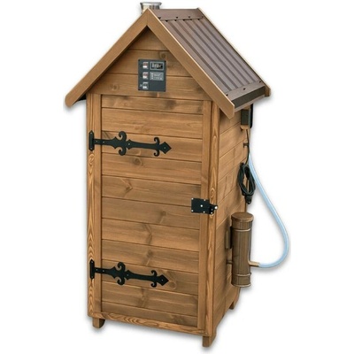 Kalme Elektrická dřevěná udírna s dymboxem 520L hnědá