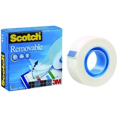 3M Самозалепваща лента 3M Scotch Magic 811 с възможност за писане и отстраняване 19mmx33m прозрачна LPM81119 (LPM81119)