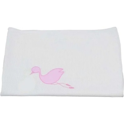 EKO Бебешко одеяло EKO - Розово щъркелче (PLE-10 pink)