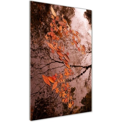 Vertikálny foto obraz fotografie na skle Jesenné lístie 50x100 cm