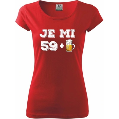 Je mi 60 pivo Pure Dámské tričko Červená
