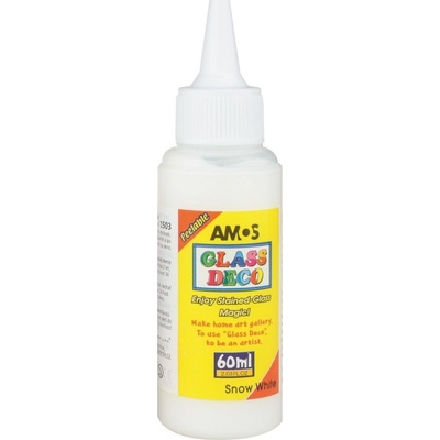 AMOS Slupovací barva na sklo 60ml BÍLÁ